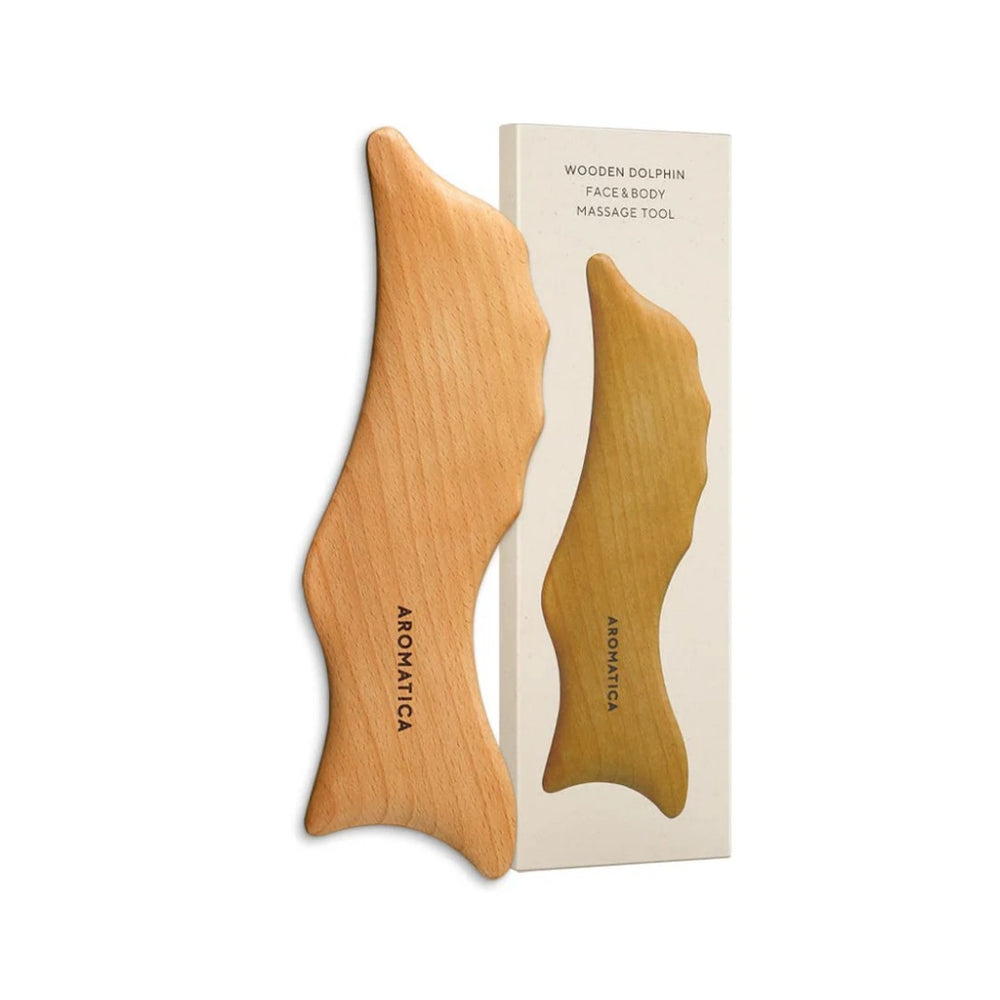 Wood Dolphin Face & Body Massage Tool