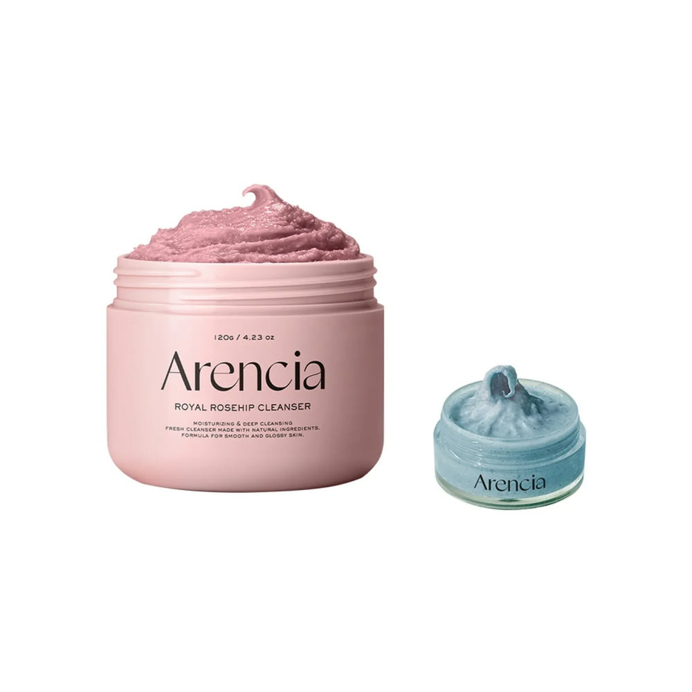 
            
                Load image into Gallery viewer, Rosehip Rice Mochi Cleanser 120g Set (+Blue Cleanser 15g)
            
        