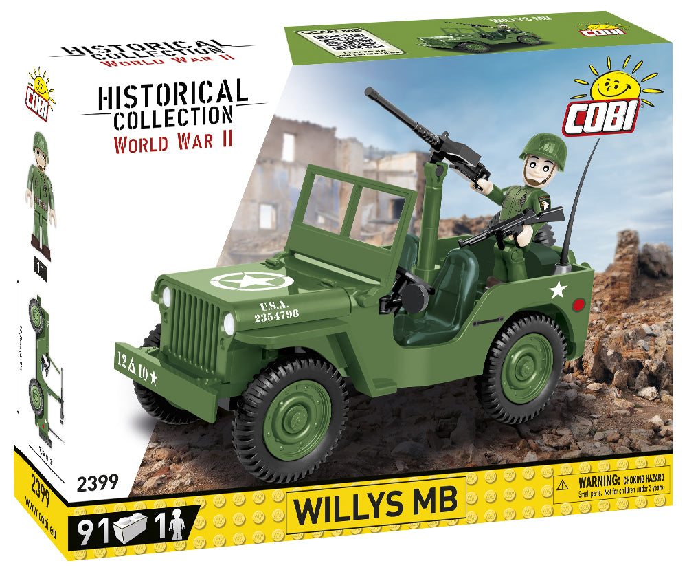 COBI 2399 American off-road car Willys MB - World War II(91 pcs)